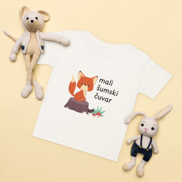Kratka majica za bebe s natpisom “Mali šumski čuvar”