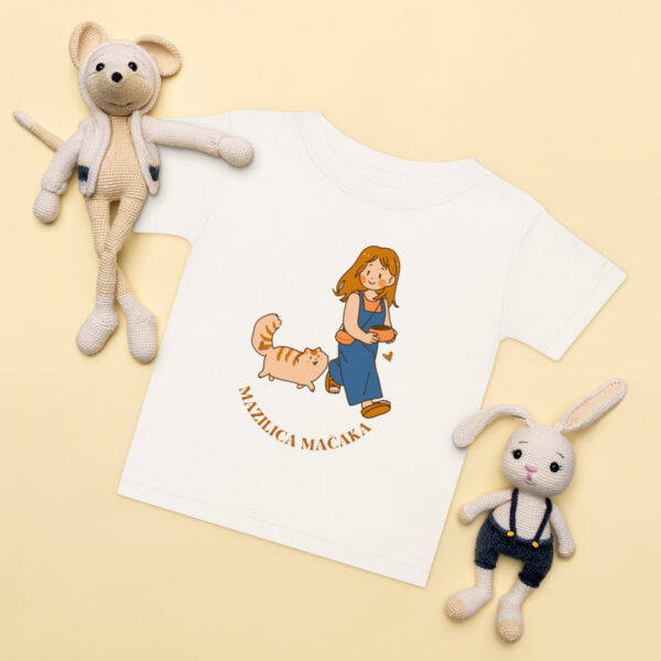 Kratka majica za bebe s natpisom “Mazilica mačaka”