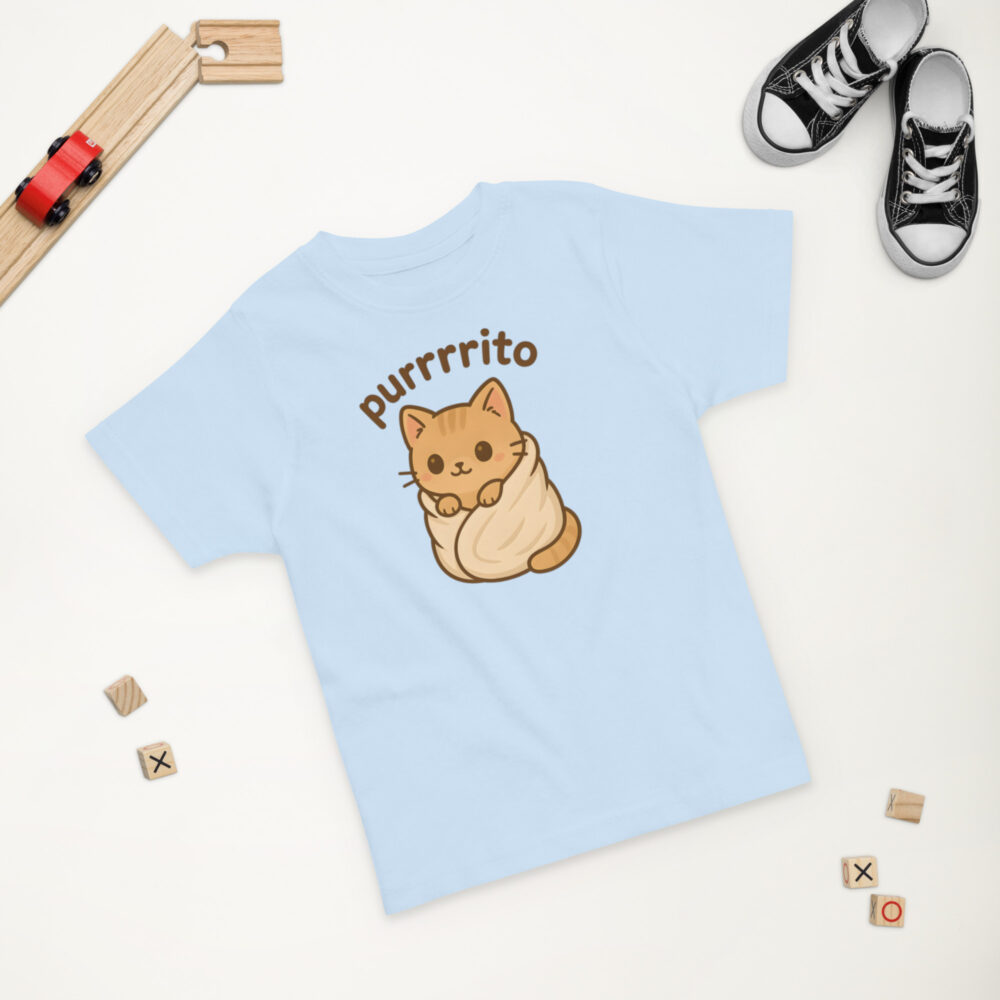 Kratka majica za djecu s natpisom “Purrrito” - Slika 6