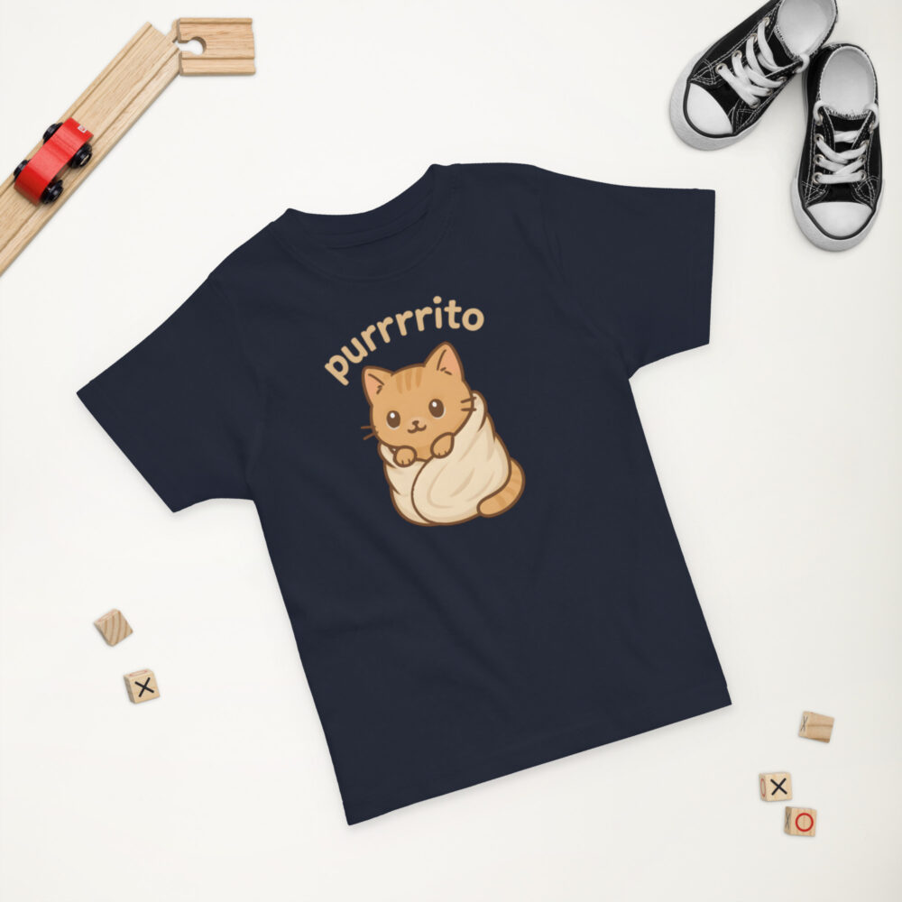 Kratka majica za djecu s natpisom “Purrrito” - Slika 3