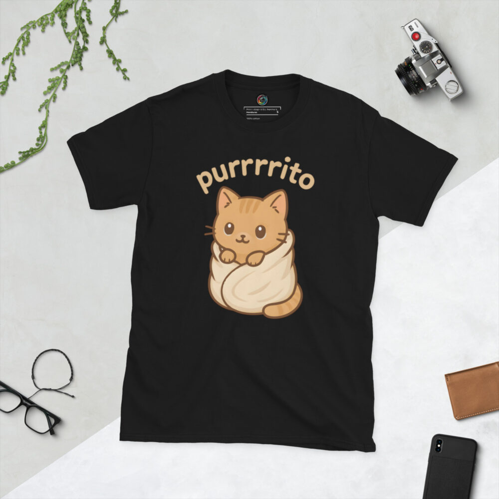 Kratka majica s natpisom "Purrito" - Slika 2