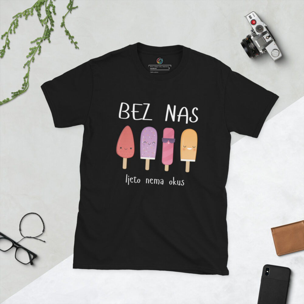 Kratka majica s natpisom "Bez nas, ljeto nema okus" - Slika 2