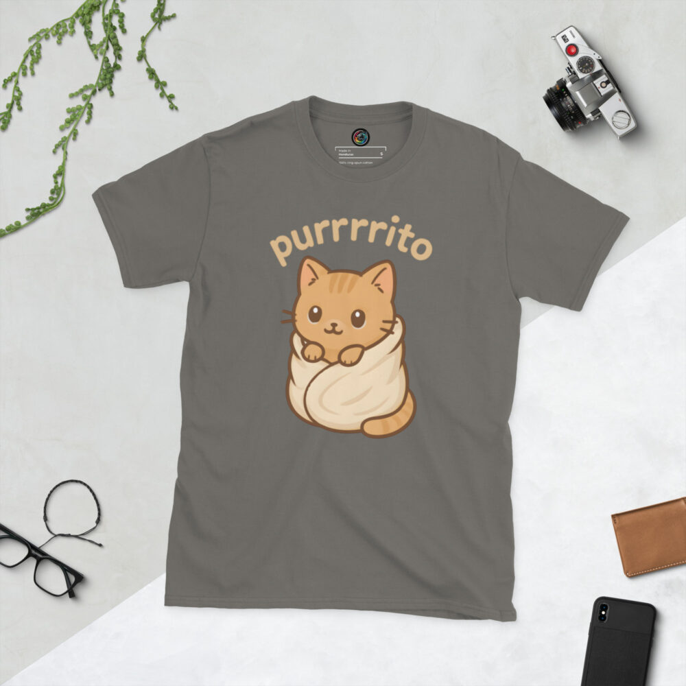 Kratka majica s natpisom "Purrito"
