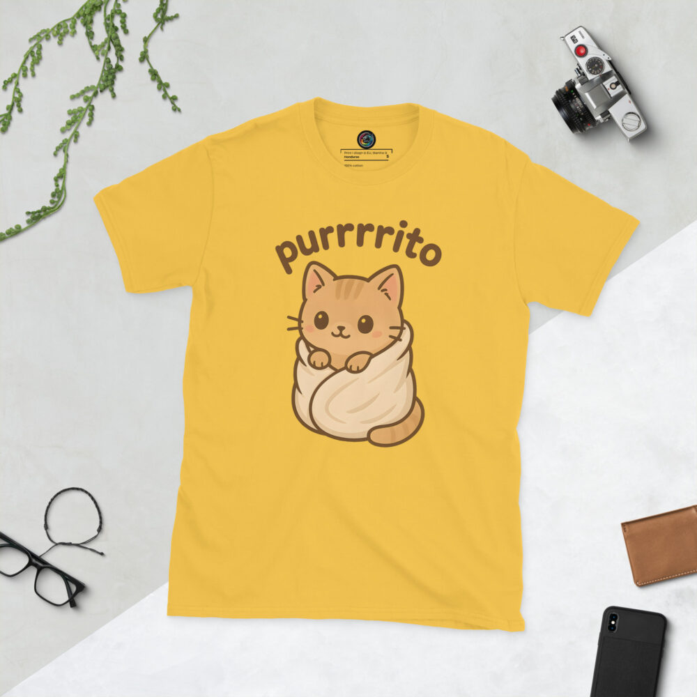 Kratka majica s natpisom "Purrito" - Slika 12
