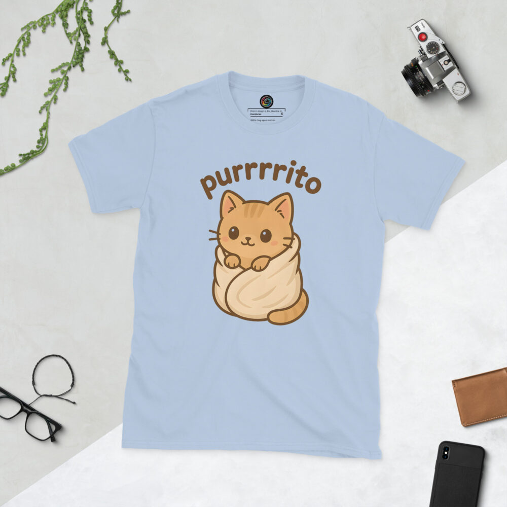 Kratka majica s natpisom "Purrito" - Slika 13