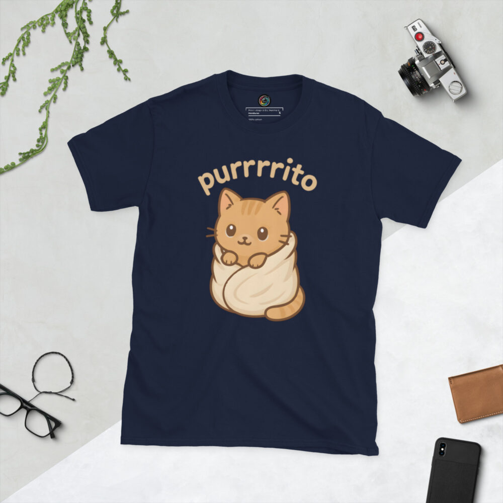 Kratka majica s natpisom "Purrito" - Slika 3