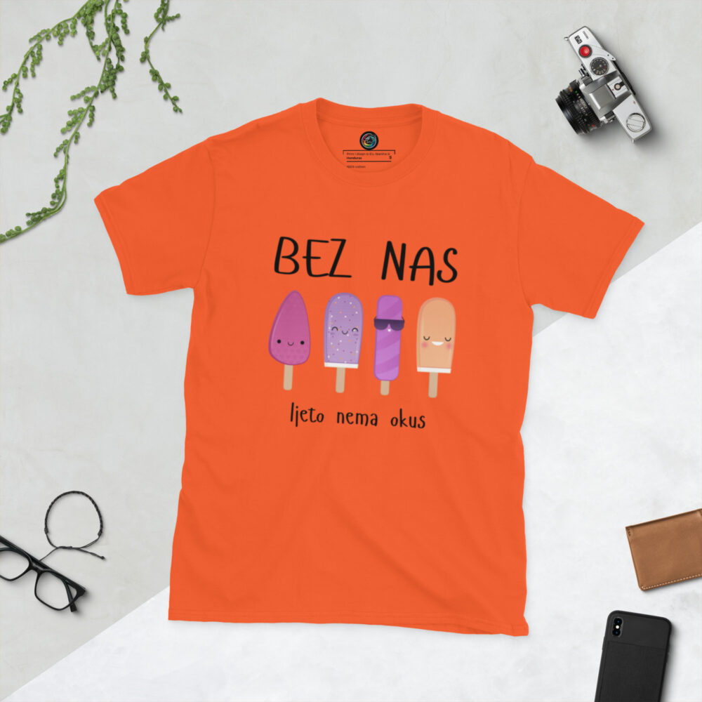 Kratka majica s natpisom "Bez nas, ljeto nema okus" - Slika 9