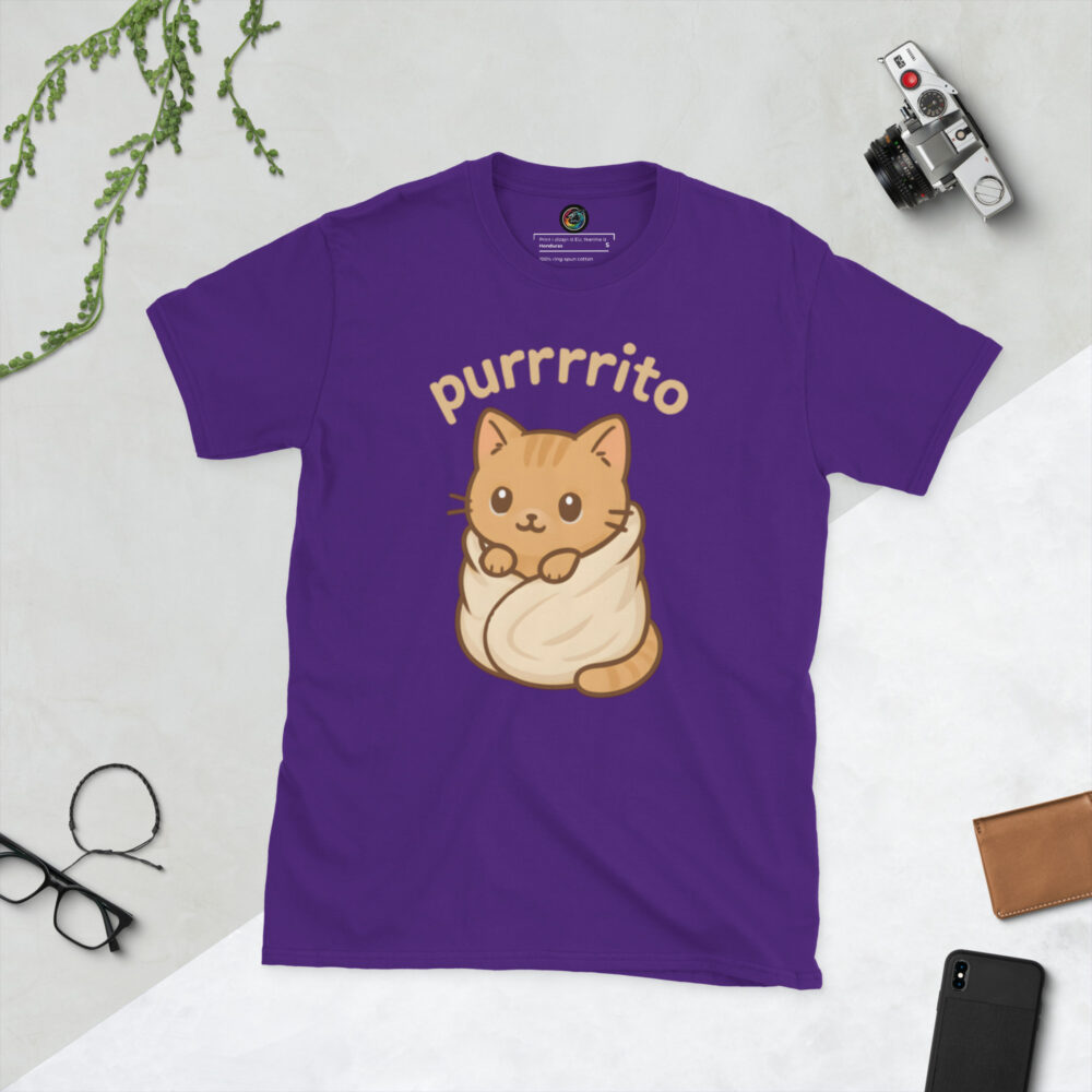 Kratka majica s natpisom "Purrito" - Slika 4