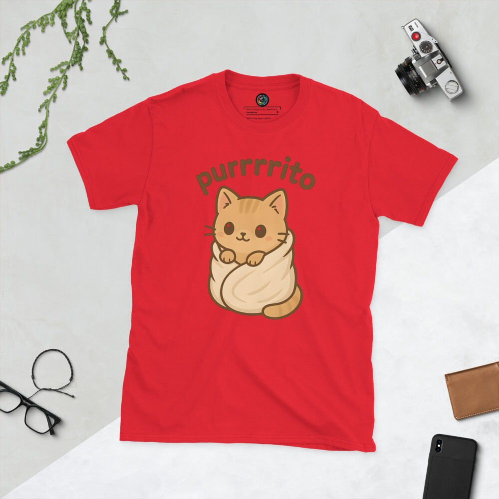 Kratka majica s natpisom "Purrito" - Slika 7