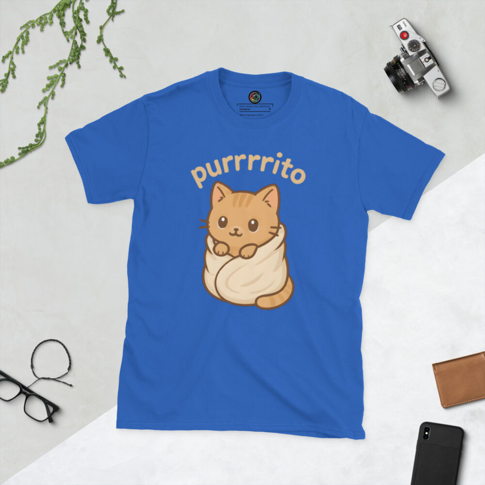 Kratka majica s natpisom "Purrito" - Slika 9