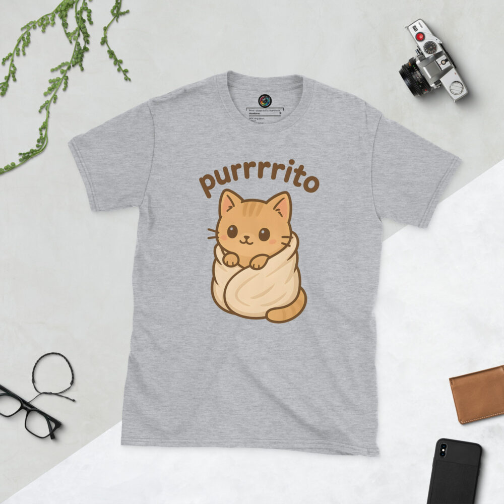 Kratka majica s natpisom "Purrito" - Slika 14
