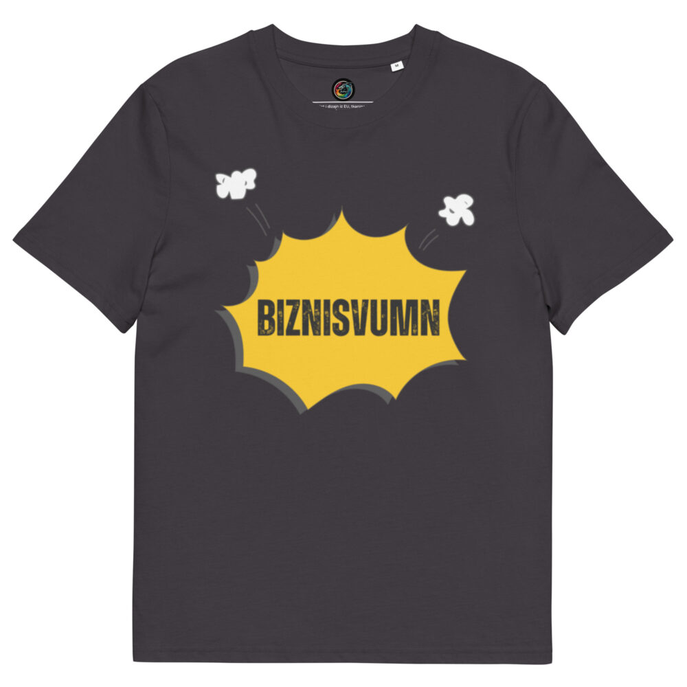 Kratka majica s natpisom "Biznisvumn" - organski pamuk" - Slika 5