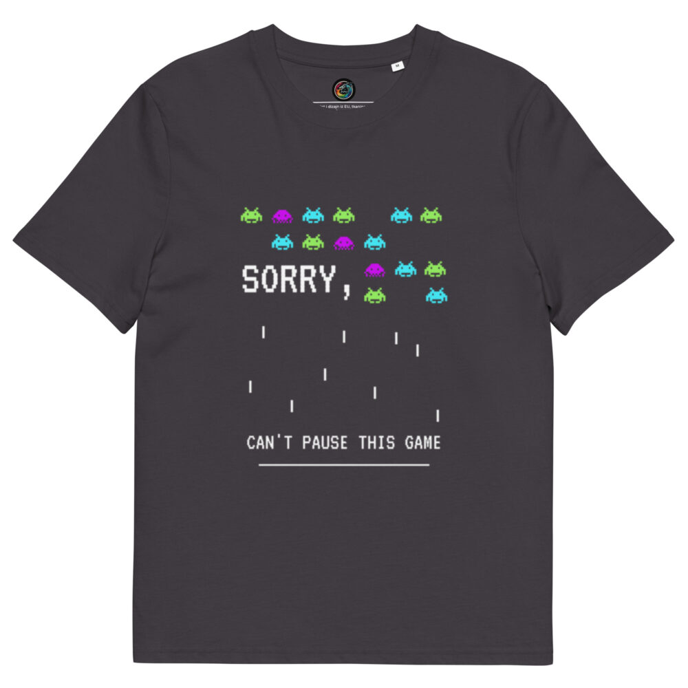 Kratka majica “Sorry, can't pause this game”- organski pamuk - Slika 5