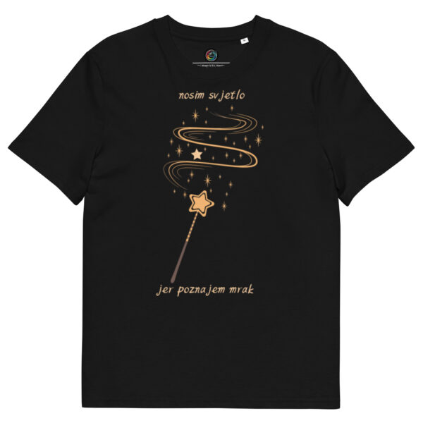Kratka majica "Nosim svjetlo jer poznajem mrak" - organski pamuk