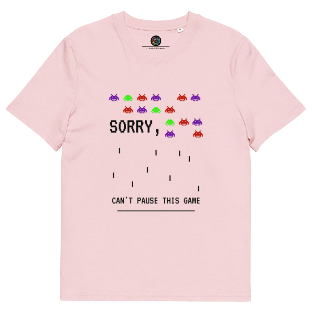 Kratka majica “Sorry, can't pause this game”- organski pamuk - Slika 13