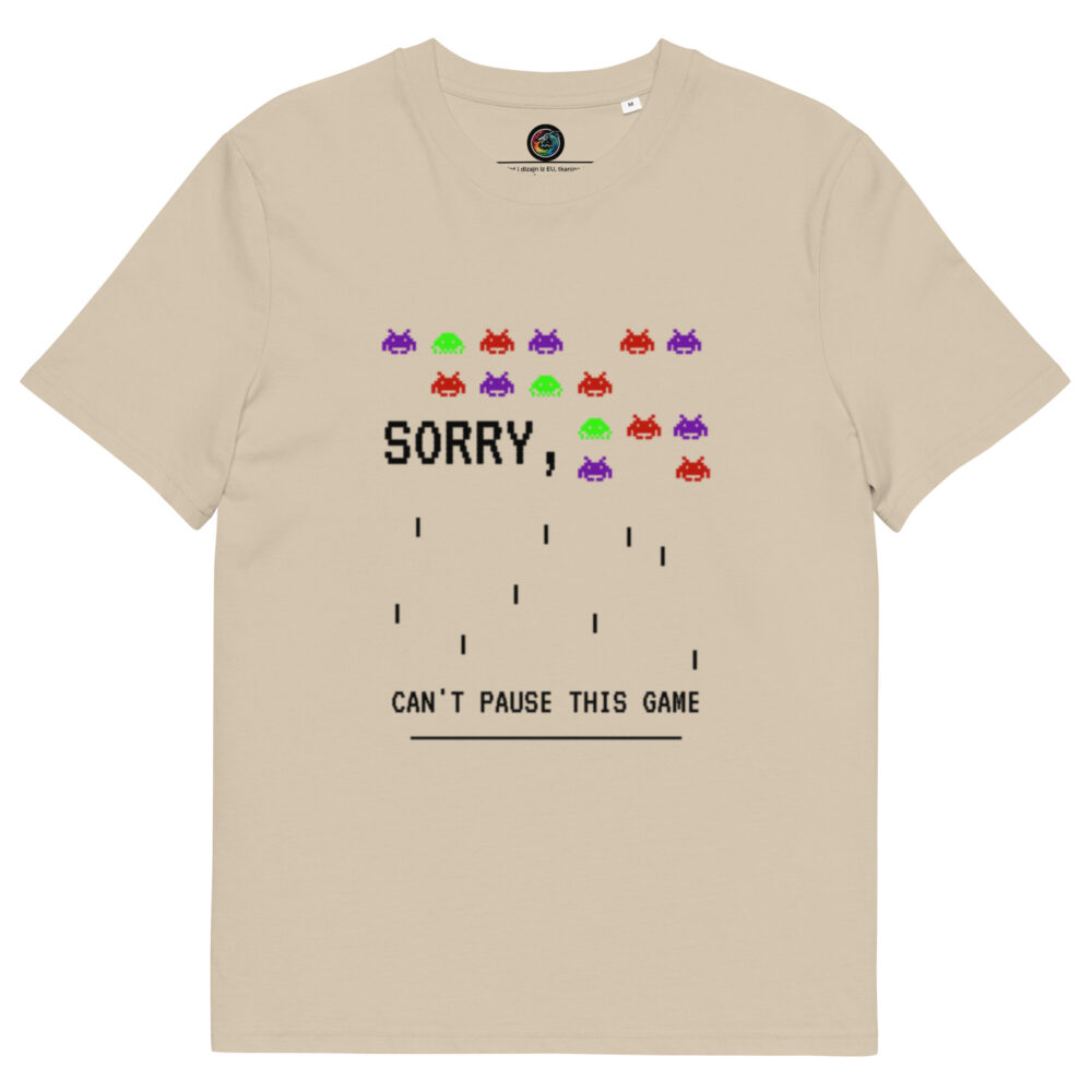 Kratka majica “Sorry, can't pause this game”- organski pamuk - Slika 11