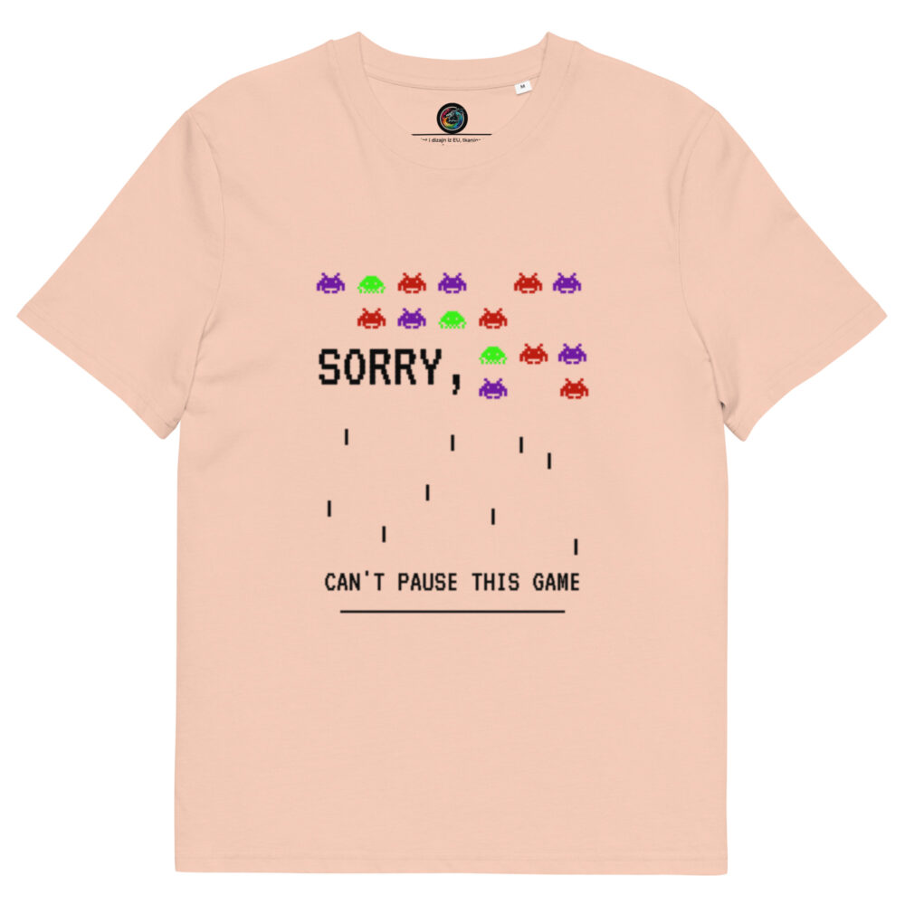 Kratka majica “Sorry, can't pause this game”- organski pamuk - Slika 12