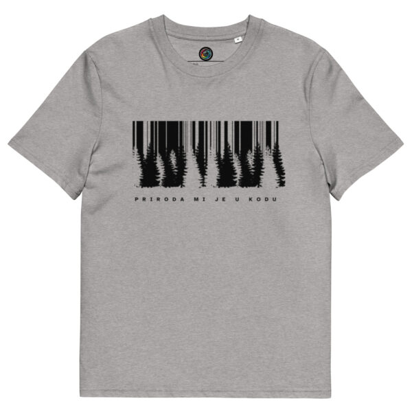 Kratka majica s natpisom "Priroda mi je u kodu" - organski pamuk