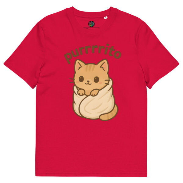 Kratka majica s natpisom "Purrrito" - organski pamuk