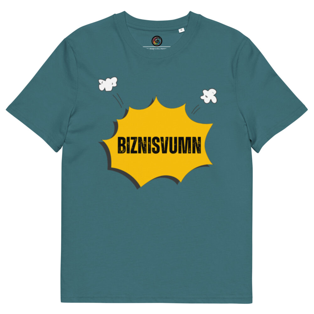 Kratka majica s natpisom "Biznisvumn" - organski pamuk" - Slika 6