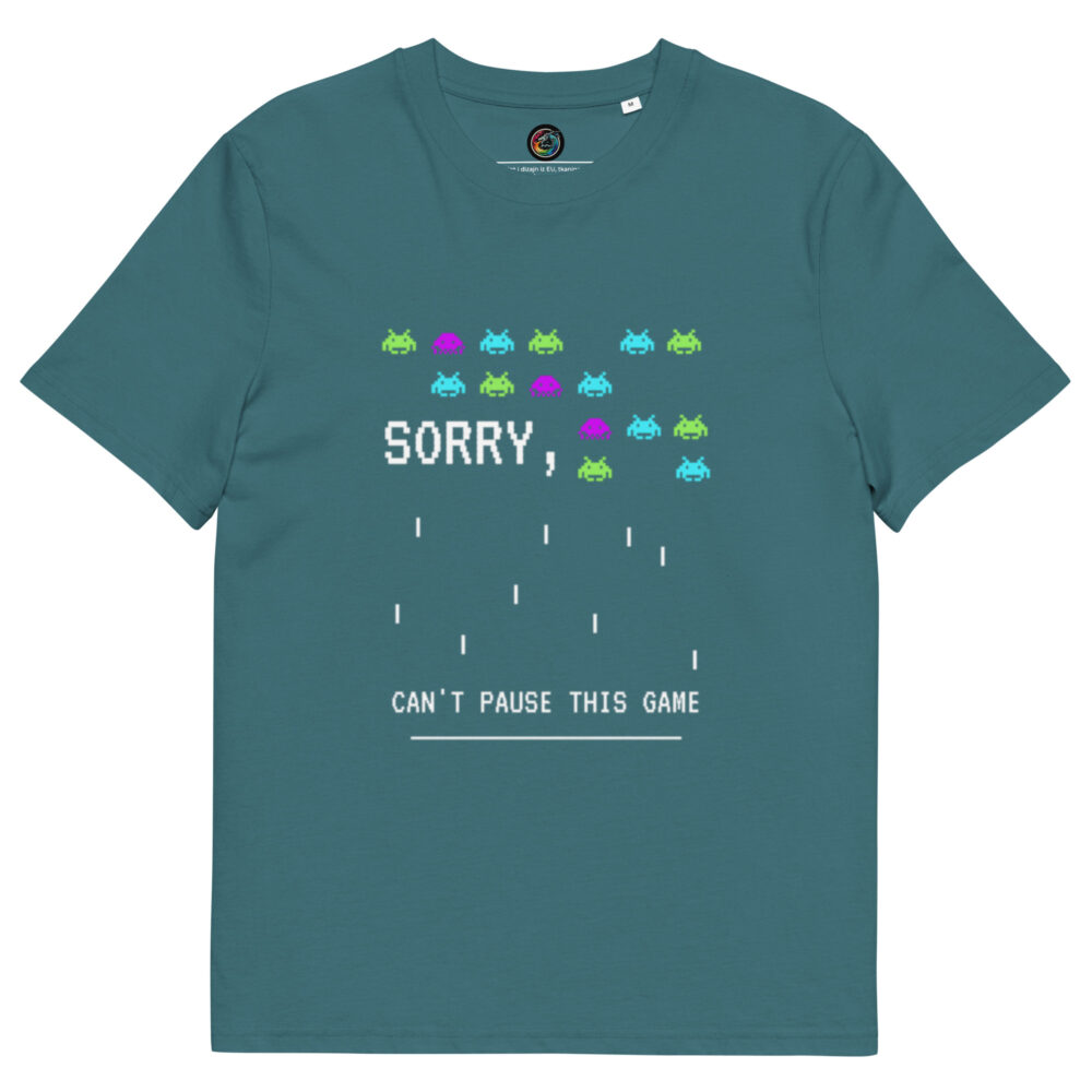 Kratka majica “Sorry, can't pause this game”- organski pamuk - Slika 6