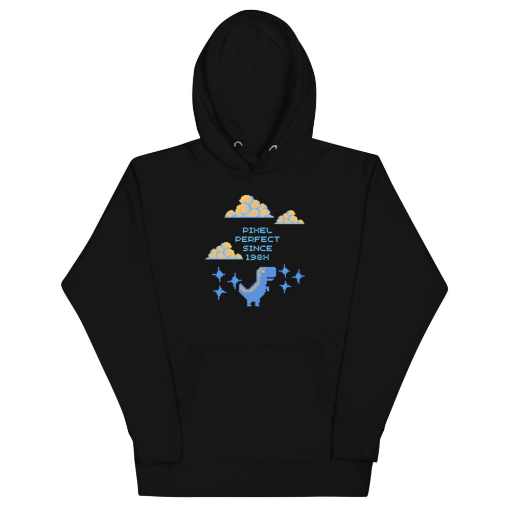 Hoodie s natpisom "Pixel perfect since 198X" - Slika 10