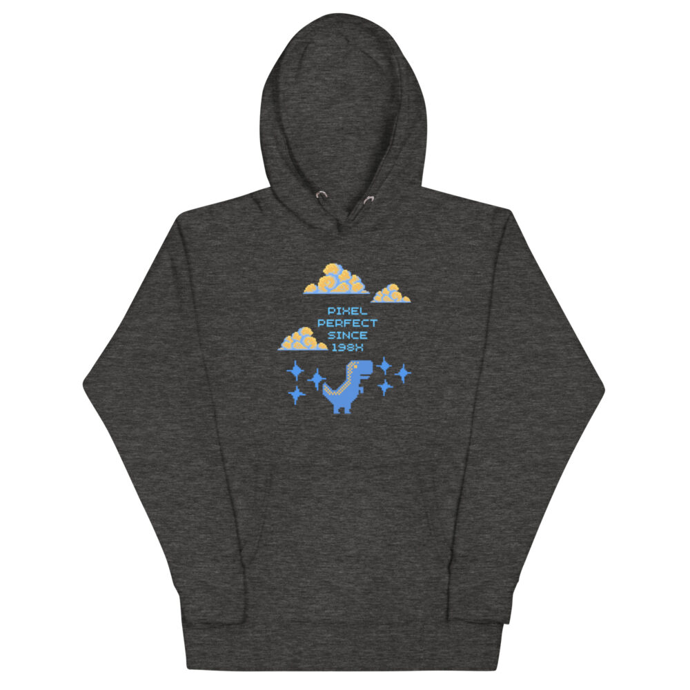 Hoodie s natpisom "Pixel perfect since 198X" - Slika 13