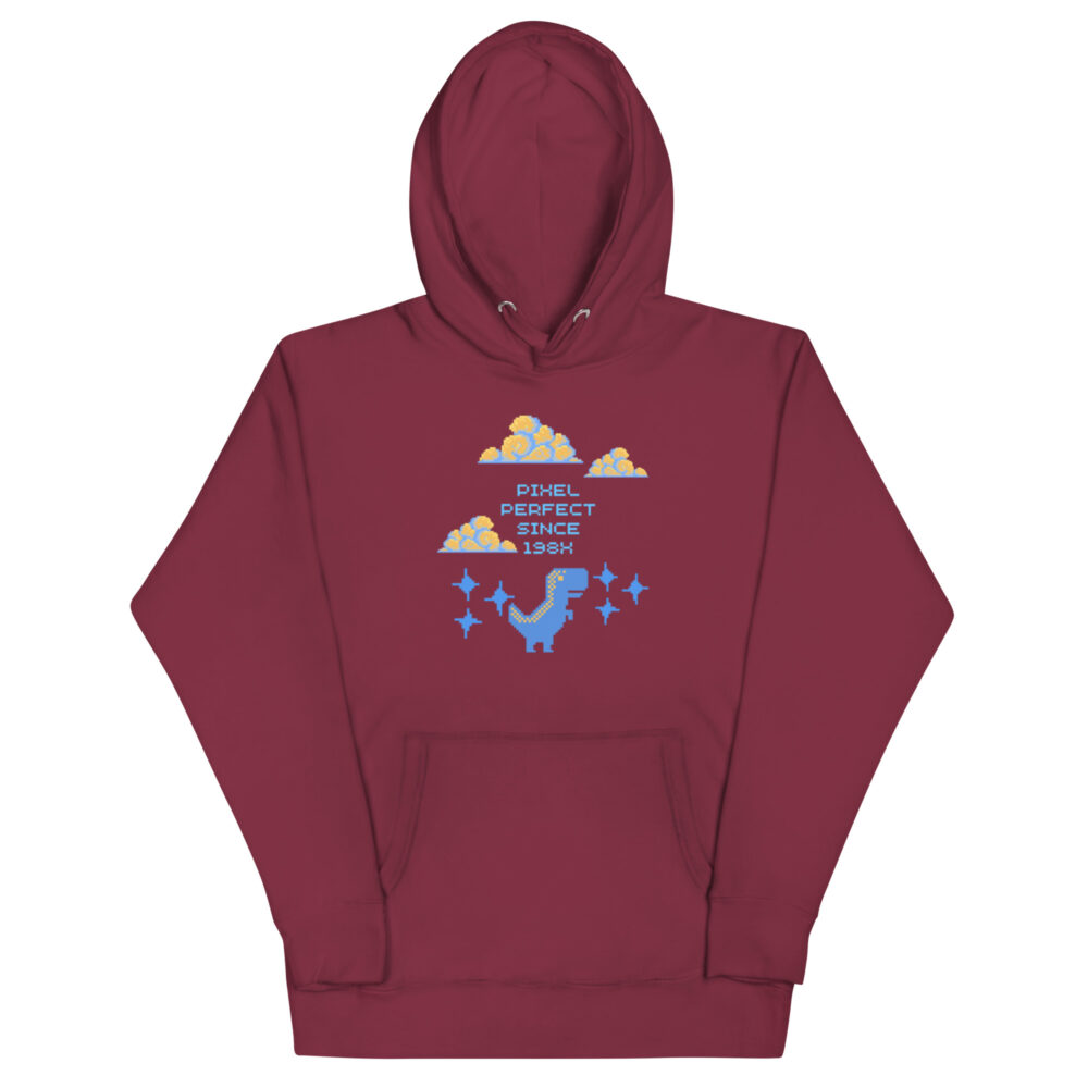 Hoodie s natpisom "Pixel perfect since 198X" - Slika 12