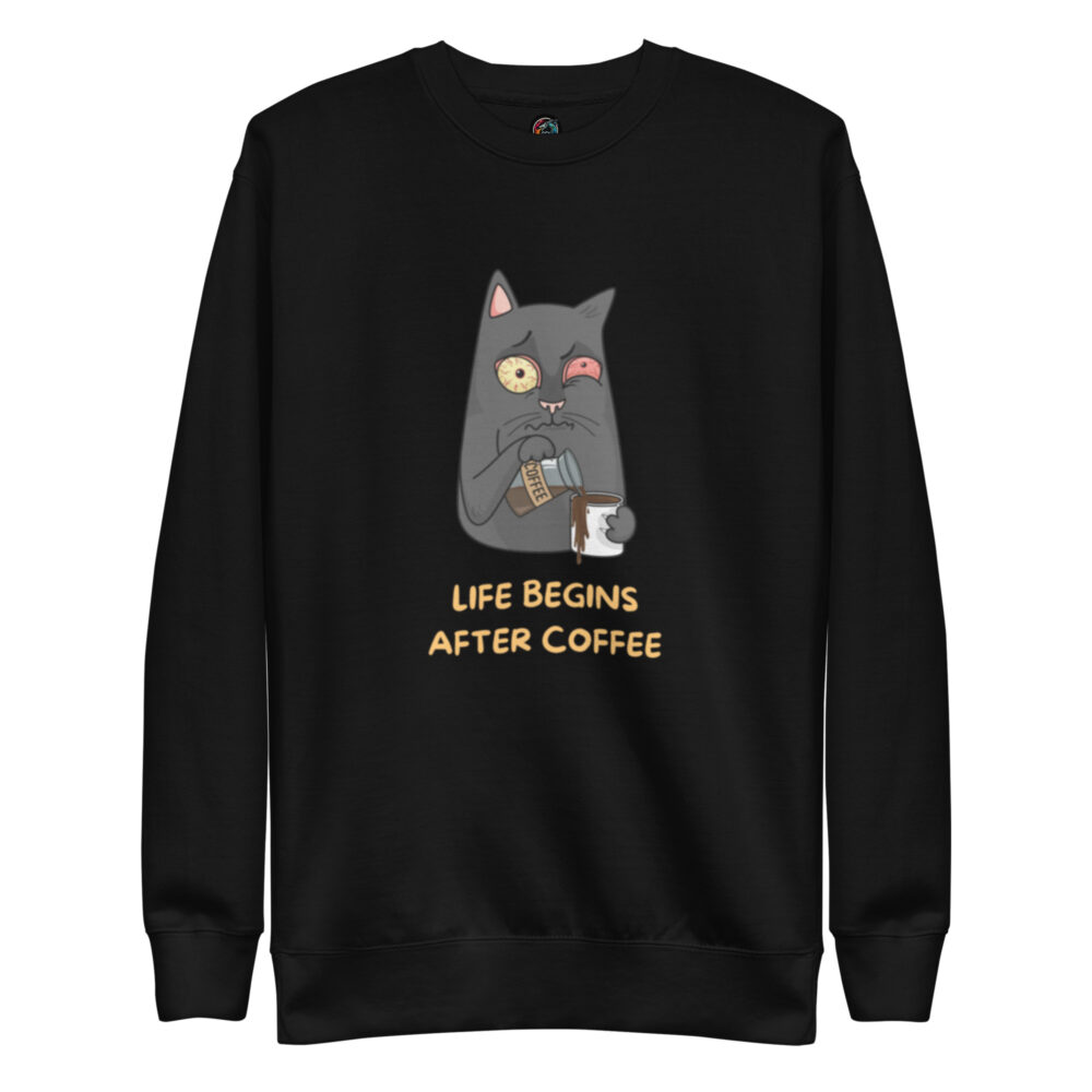 Dugačka majica  "Life begins after coffee"
