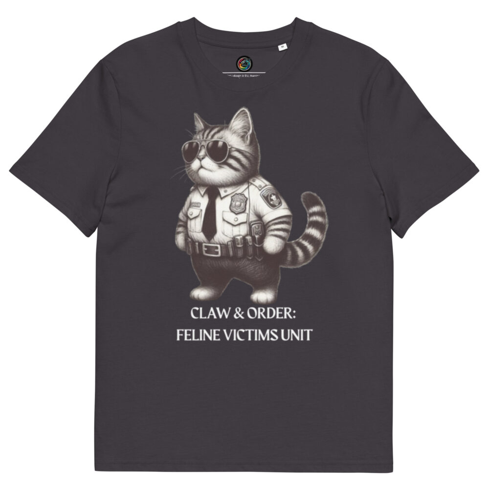 Kratka majica  "Claw & order: Feline victims unit" - organski pamuk - Slika 5