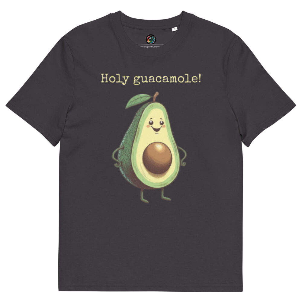 Kratka majica s natpisom "Holy guacamole" - organski pamuk - Slika 5