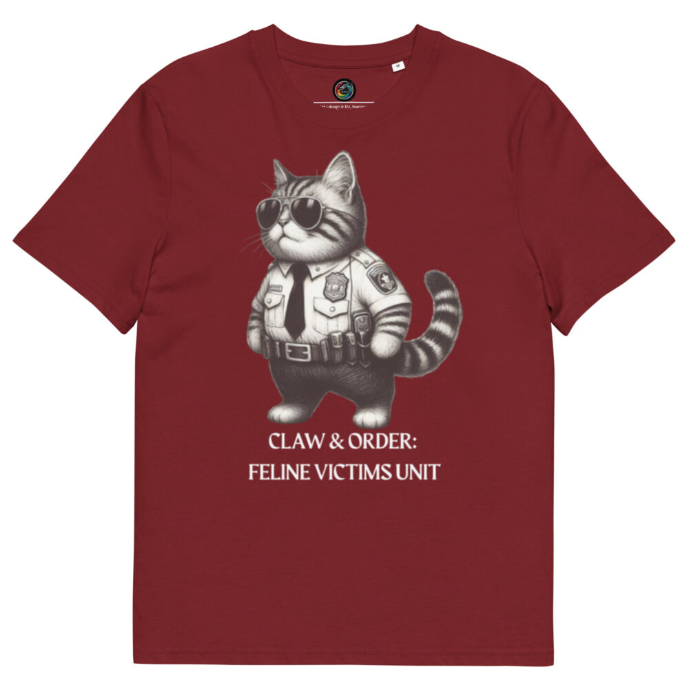 Kratka majica  "Claw & order: Feline victims unit" - organski pamuk - Slika 4