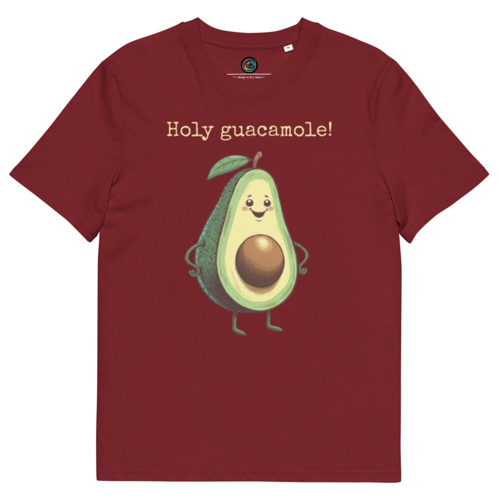 Kratka majica s natpisom "Holy guacamole" - organski pamuk - Slika 4