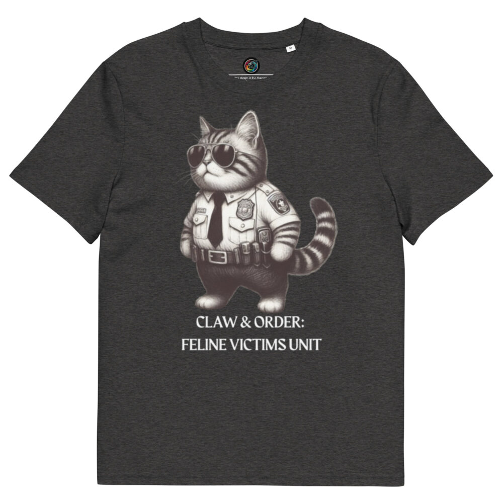 Kratka majica  "Claw & order: Feline victims unit" - organski pamuk - Slika 3