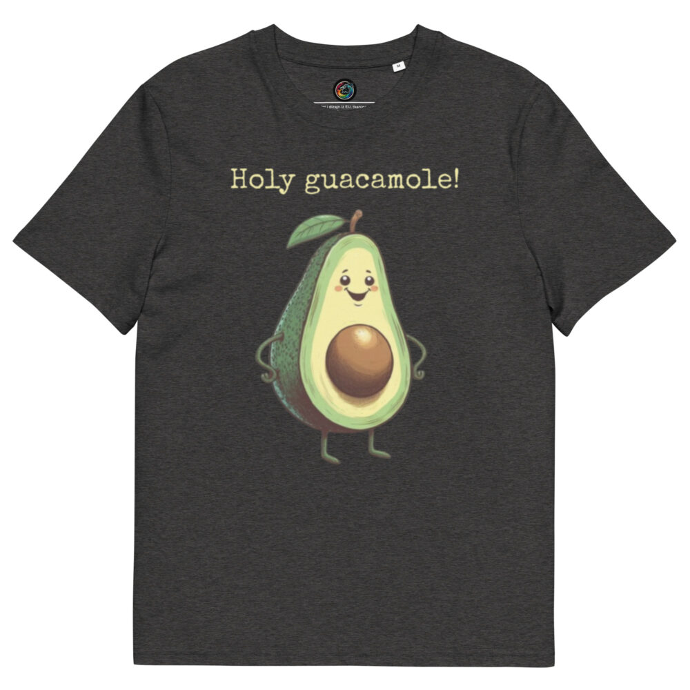 Kratka majica s natpisom "Holy guacamole" - organski pamuk - Slika 3