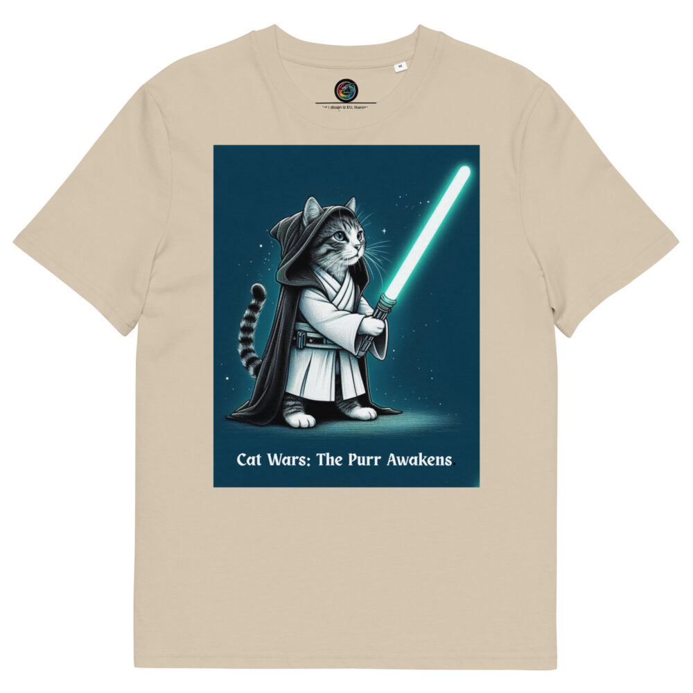 Kratka majica "Cat Wars: The Purr Awakens" - organski pamuk - Slika 13
