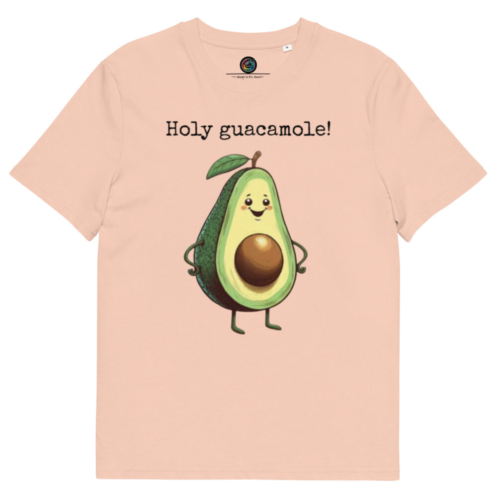 Kratka majica s natpisom "Holy guacamole" - organski pamuk - Slika 13