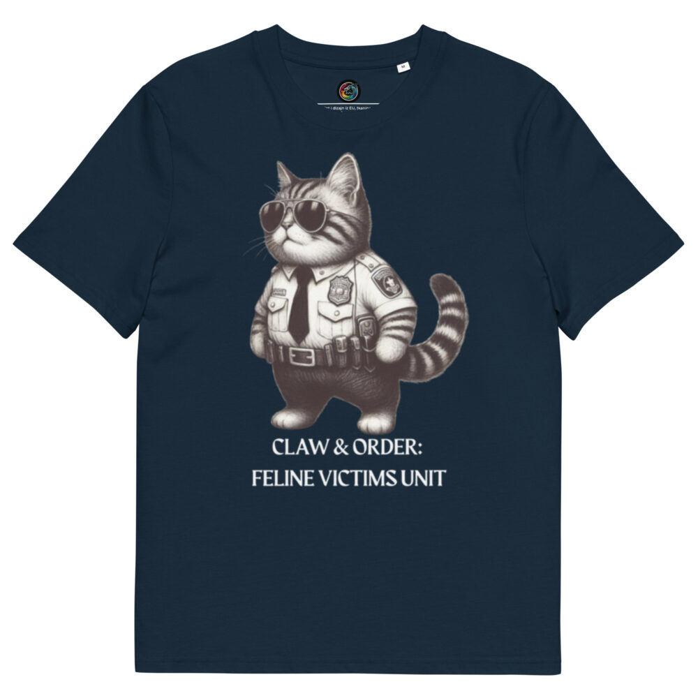 Kratka majica  "Claw & order: Feline victims unit" - organski pamuk - Slika 2