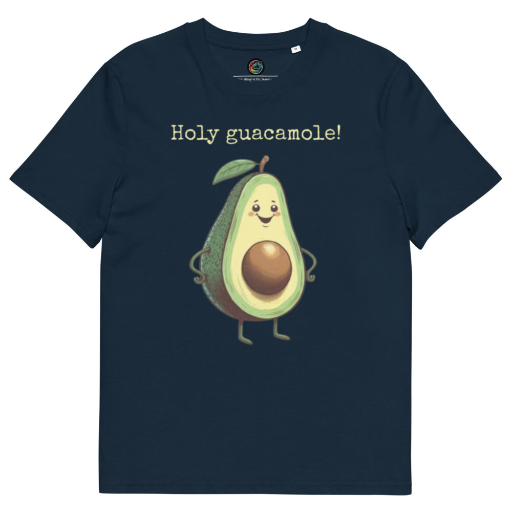 Kratka majica s natpisom "Holy guacamole" - organski pamuk - Slika 2