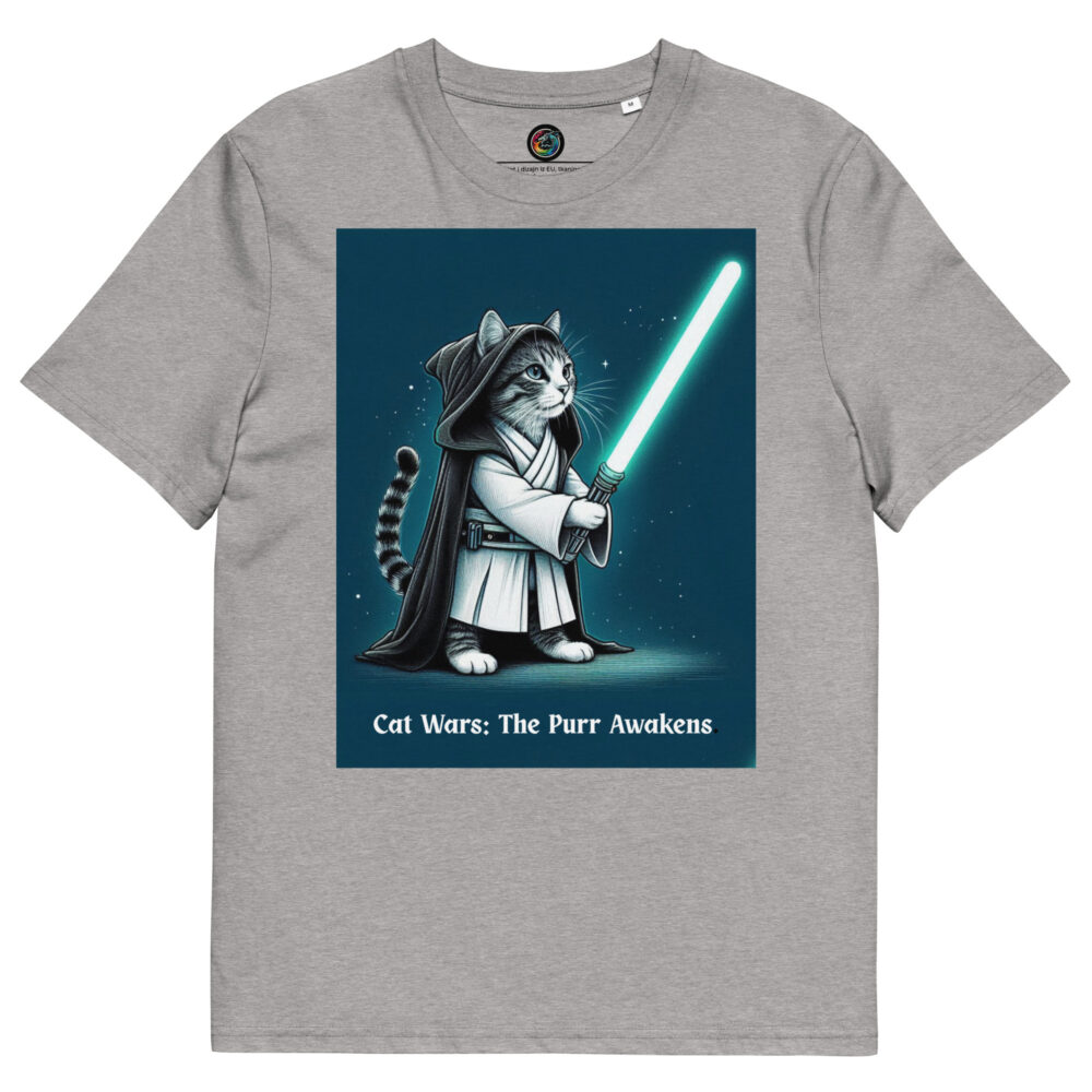 Kratka majica "Cat Wars: The Purr Awakens" - organski pamuk - Slika 12