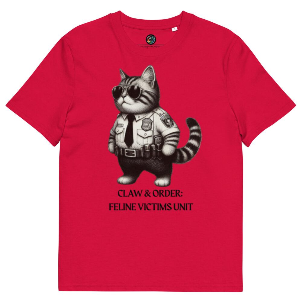 Kratka majica  "Claw & order: Feline victims unit" - organski pamuk - Slika 9