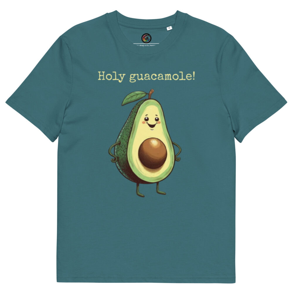 Kratka majica s natpisom "Holy guacamole" - organski pamuk - Slika 6