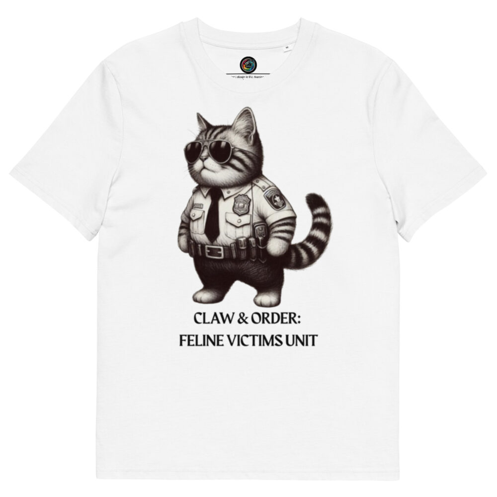 Kratka majica  "Claw & order: Feline victims unit" - organski pamuk - Slika 10
