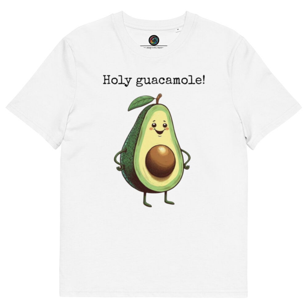 Kratka majica s natpisom "Holy guacamole" - organski pamuk - Slika 10