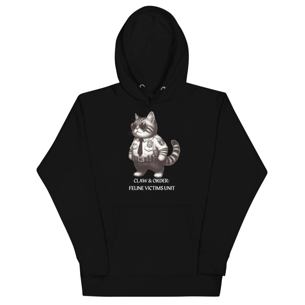 Hoodie "Claw & order: Feline victims unit"