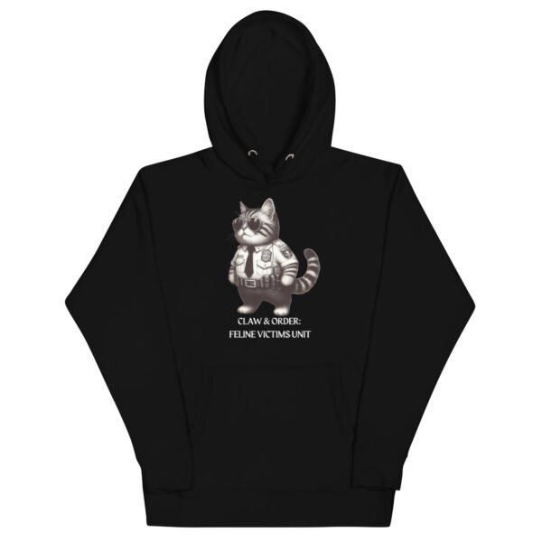 Hoodie "Claw & order: Feline victims unit"