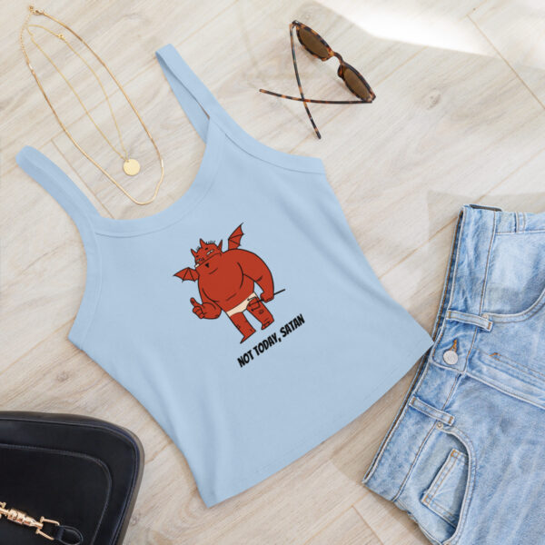 Ženska majica bez rukava "Not today Satan"