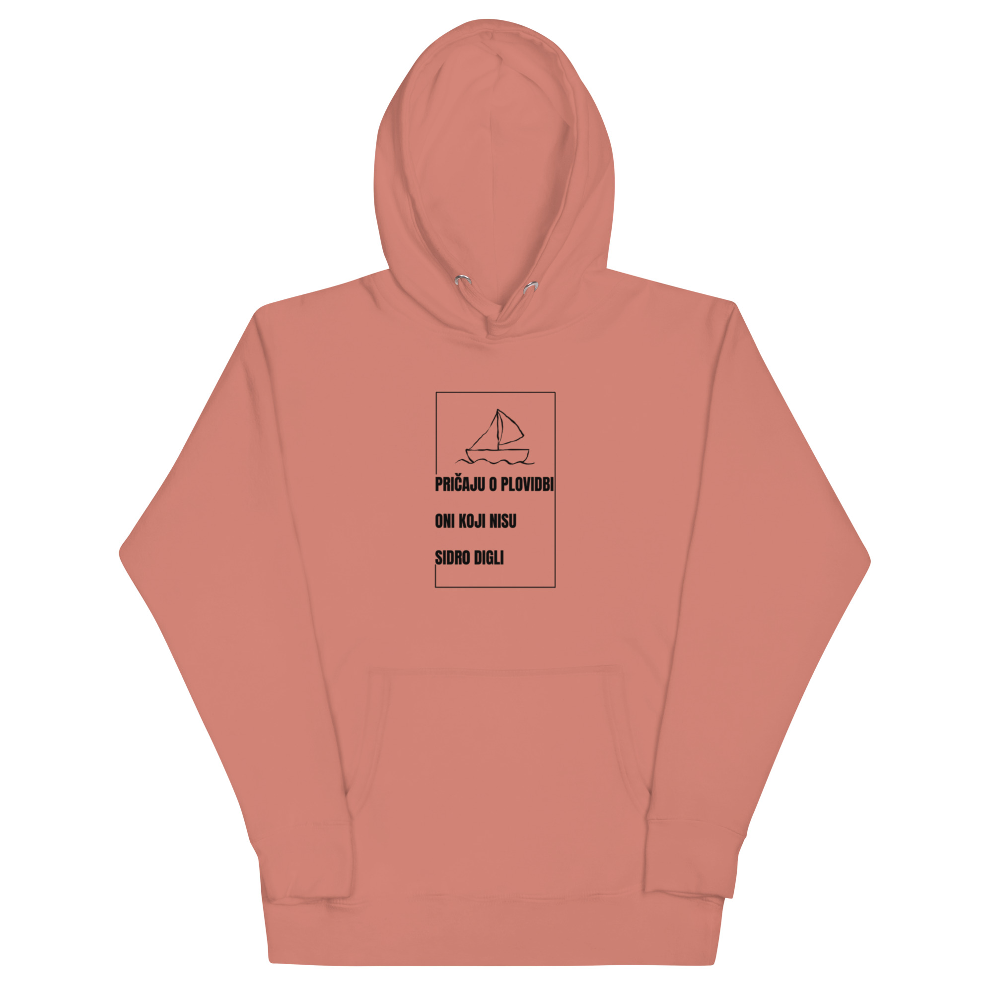 Hoodie s natpisom "Pričaju o plovidbi oni koji nisu sidro digli" - Slika 15