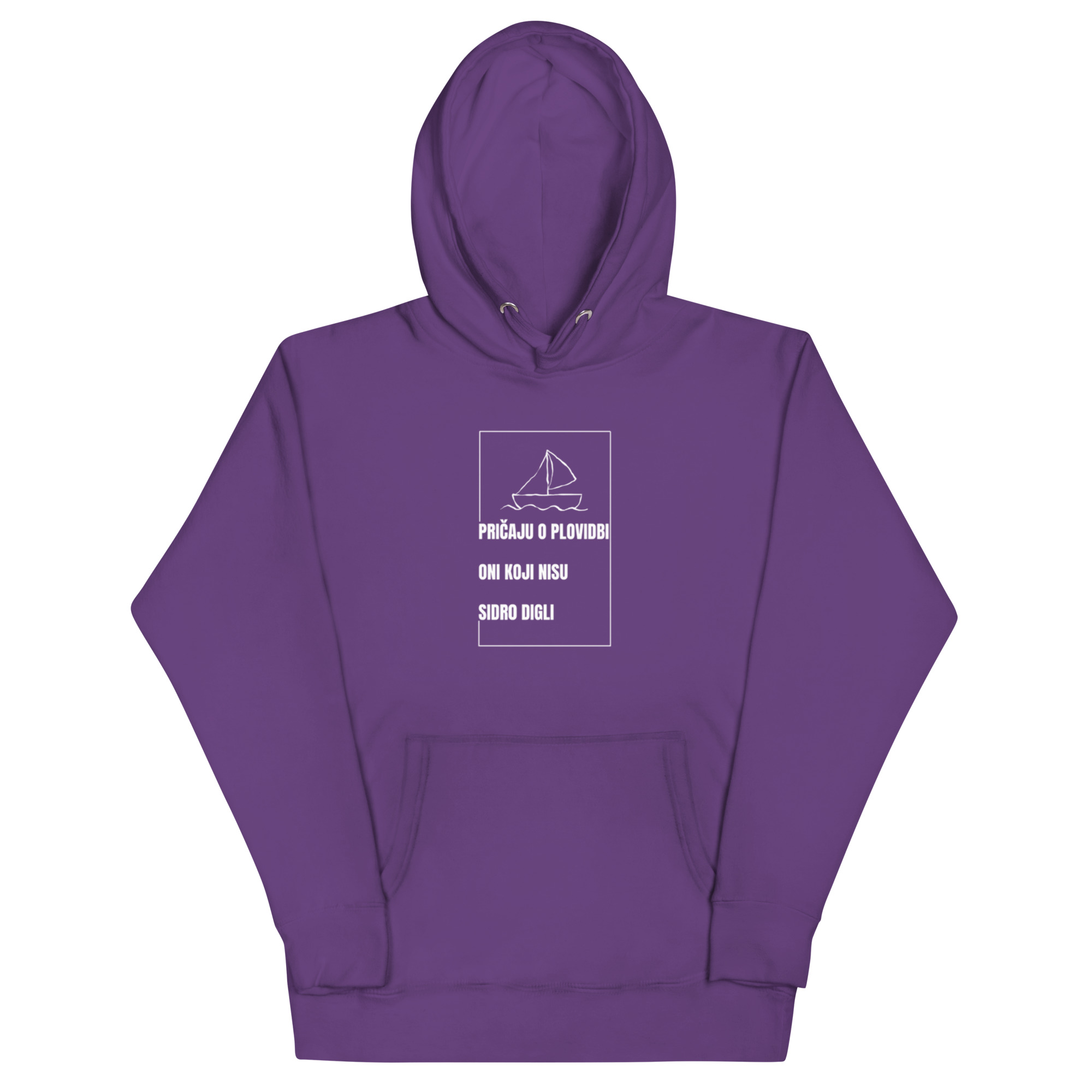 Hoodie s natpisom "Pričaju o plovidbi oni koji nisu sidro digli" - Slika 7