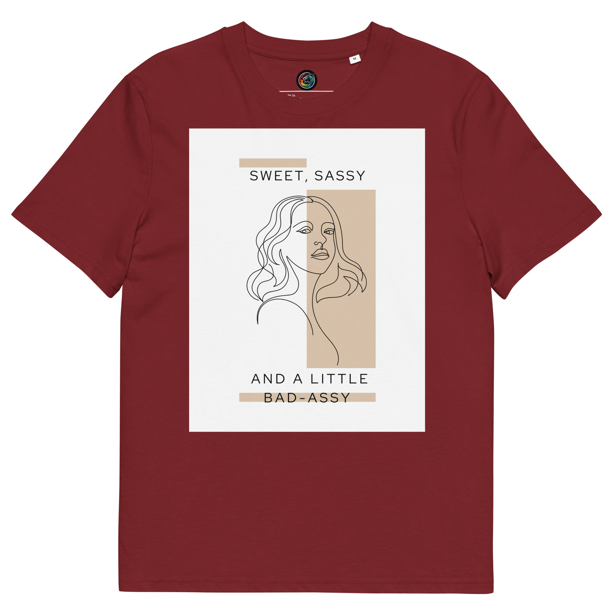 Kratka majica s natpisom "Sassy - organski pamuk" - Slika 4